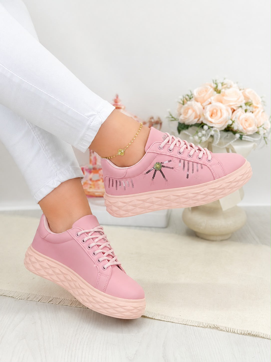Women Sequin Sneakers Inayat Shoes