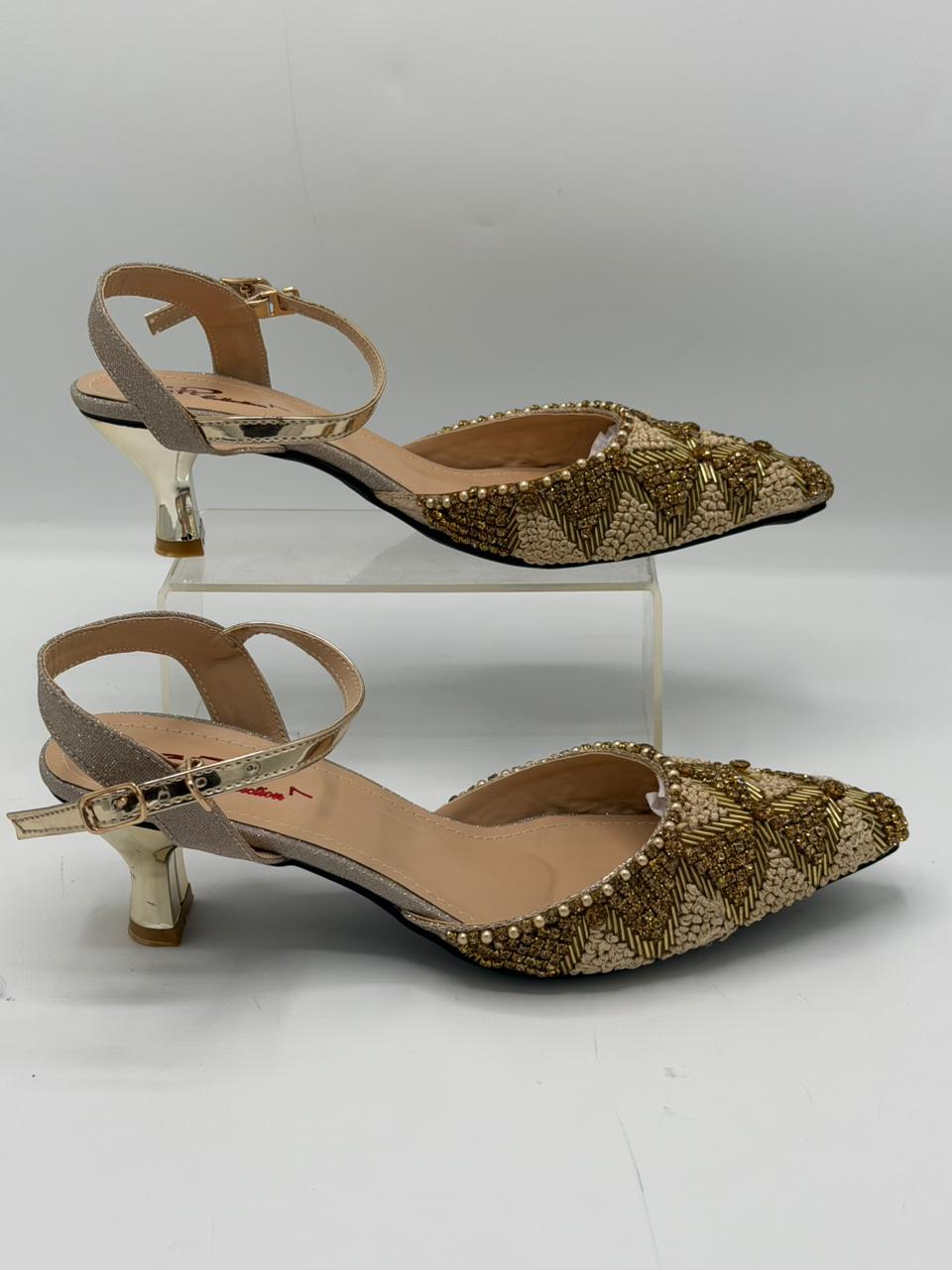 Beaded Kitten Heels Inayat Shoes