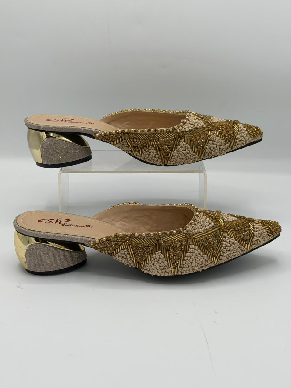 Chevron Sculptural Mules Inayat Shoes