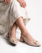 Chain Slingback Heels Inayat Shoes
