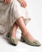 Chain Slingback Heels Inayat Shoes