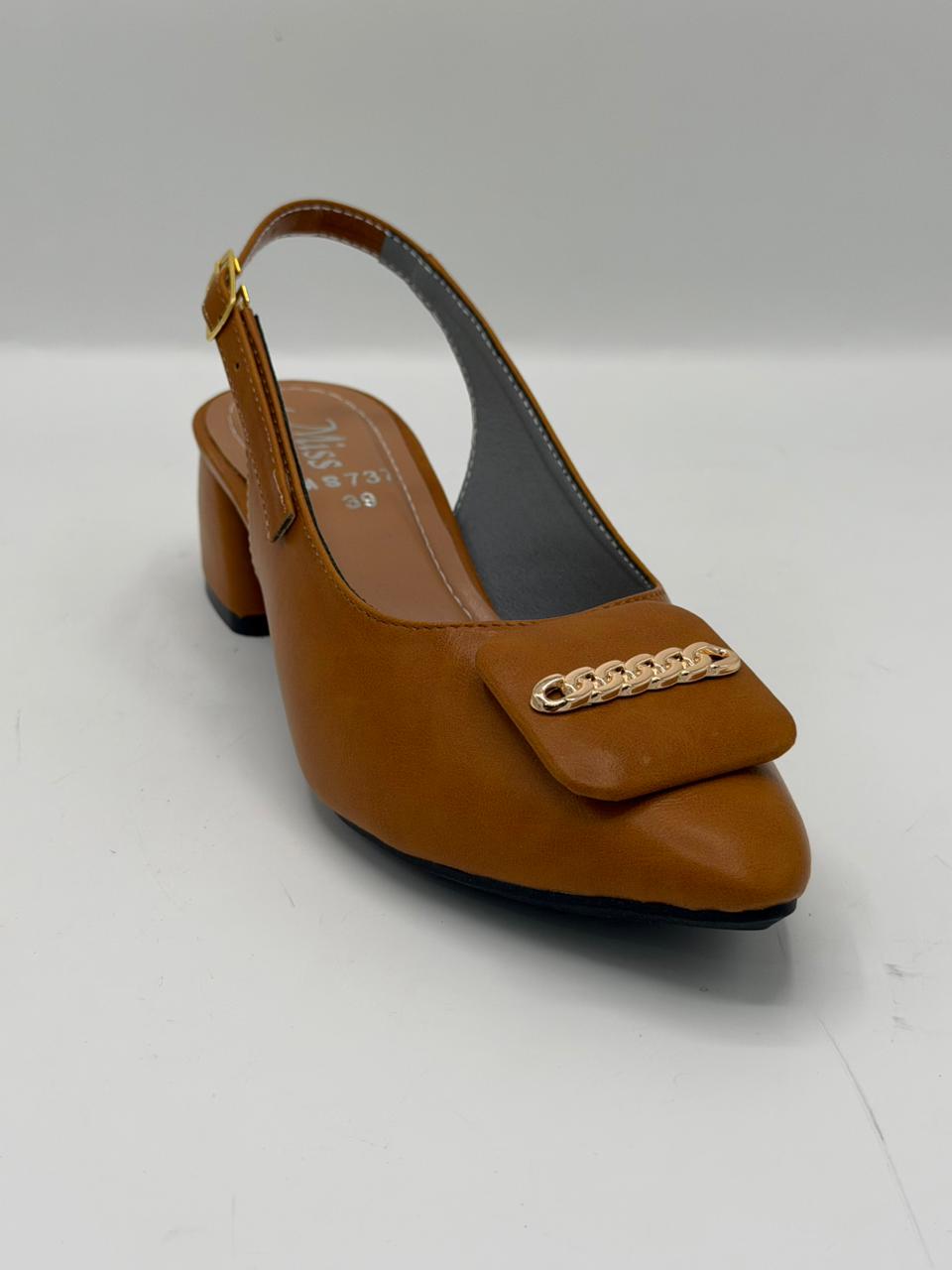 Chain Slingback Heels Inayat Shoes