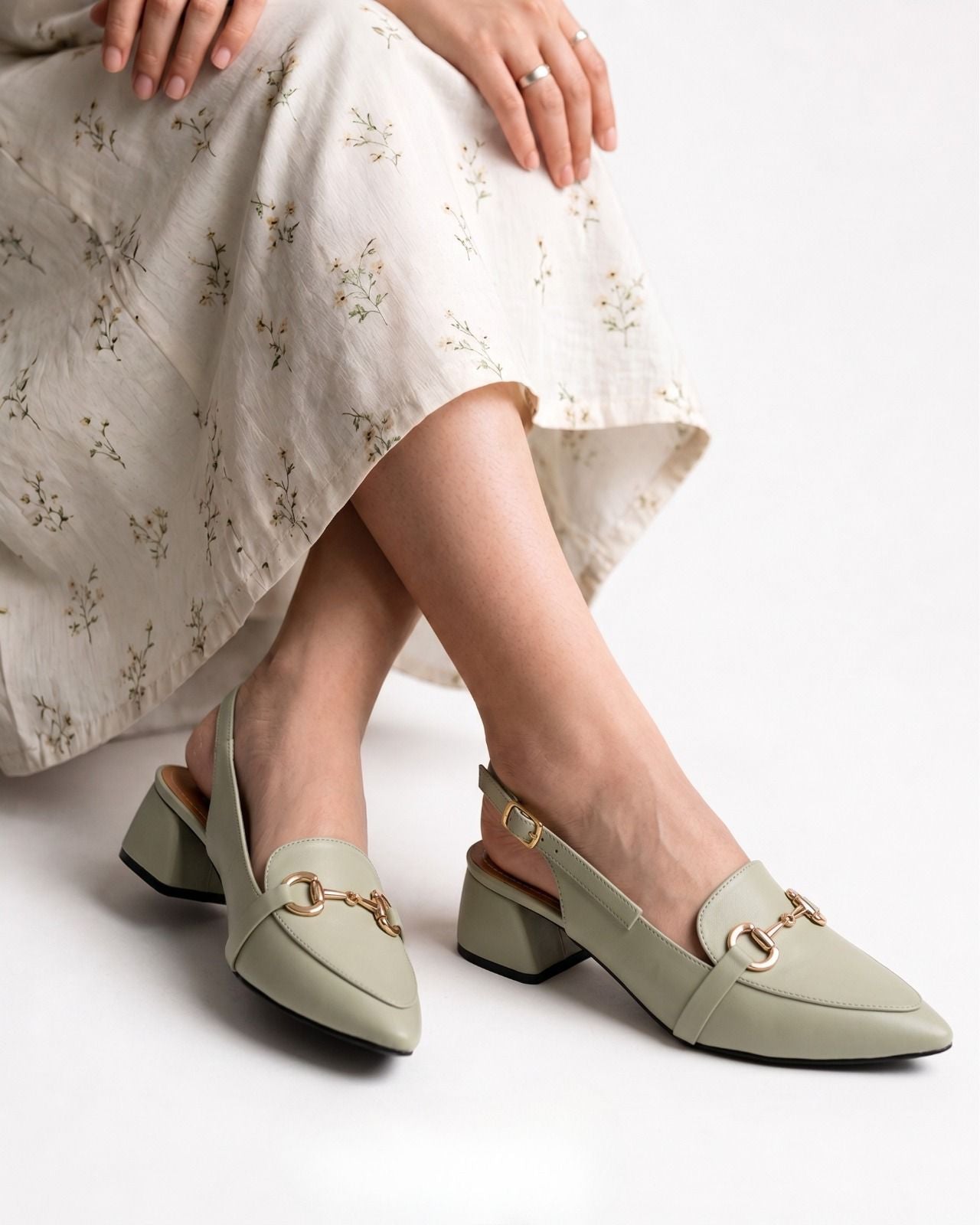 Horsebit Slingback Pumps Inayat Shoes