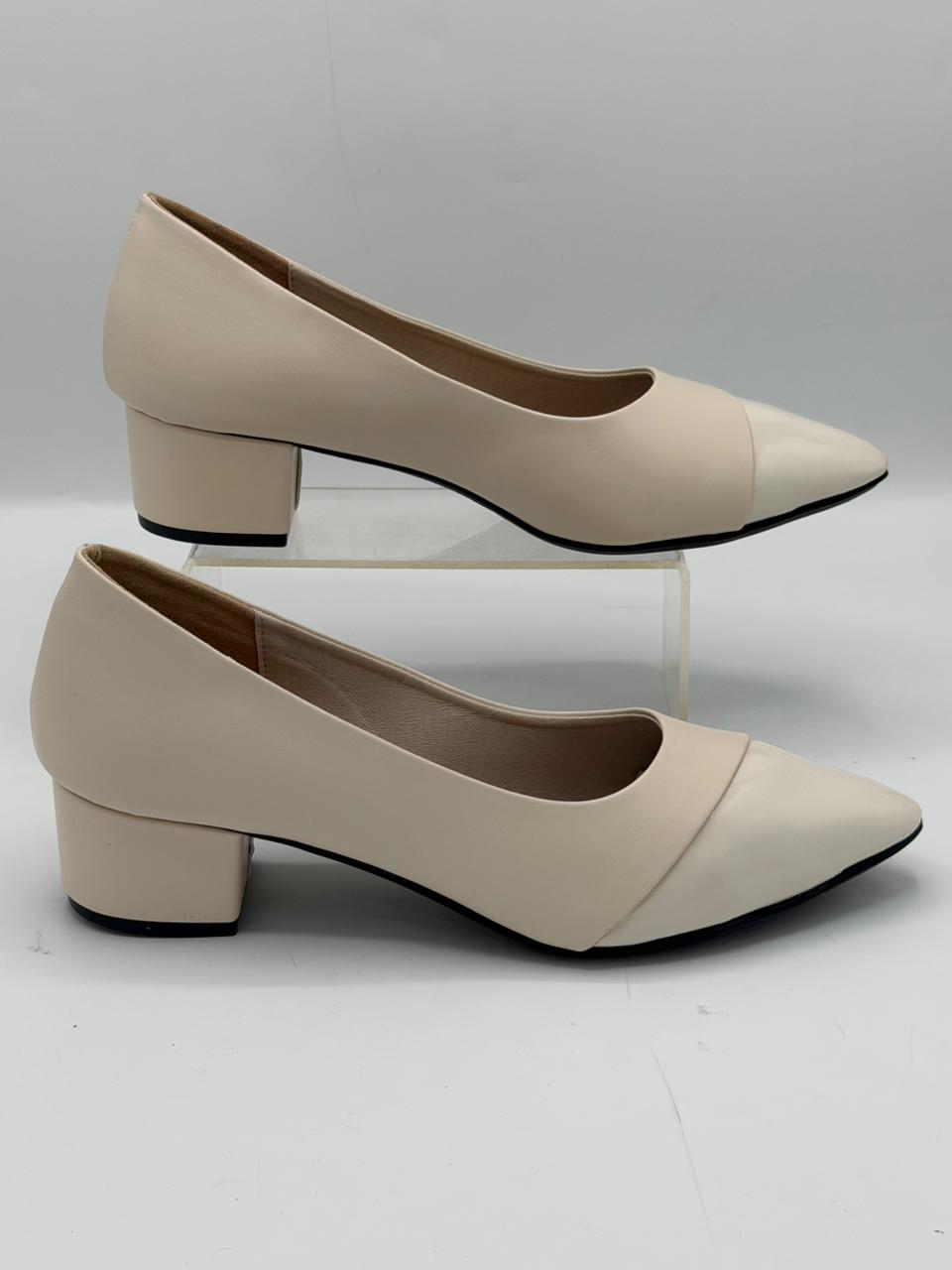Two-Tone Cap-Toe Pumps Inayat Shoes