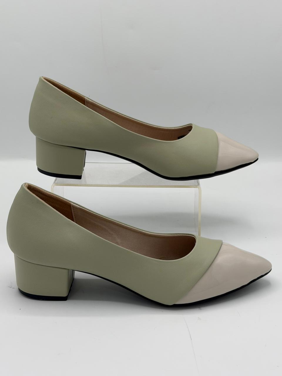 Two-Tone Cap-Toe Pumps Inayat Shoes
