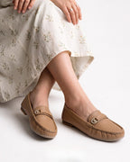 Gold Charm Loafers Inayat Shoes