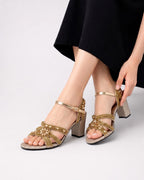 Floral Strappy Heels Inayat Shoes