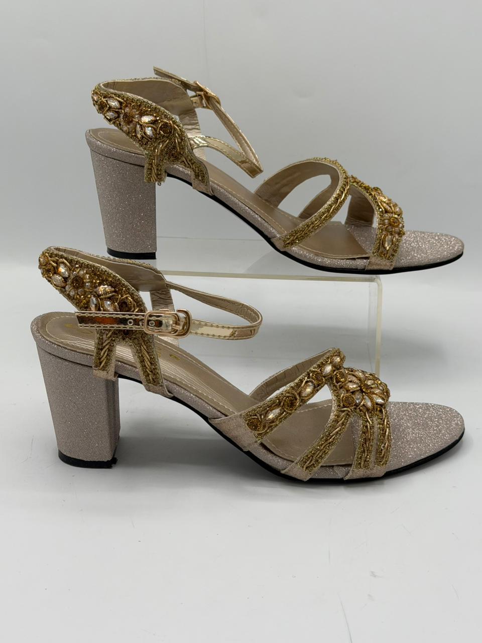 Floral Strappy Heels Inayat Shoes