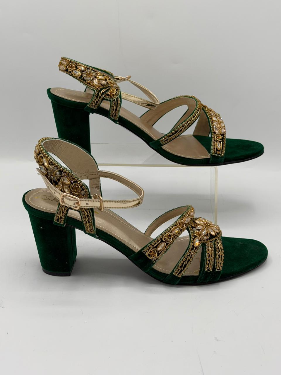 Floral Strappy Heels Inayat Shoes