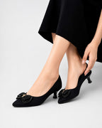 Crystal Bow Heels Inayat Shoes