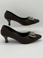Crystal Bow Heels Inayat Shoes