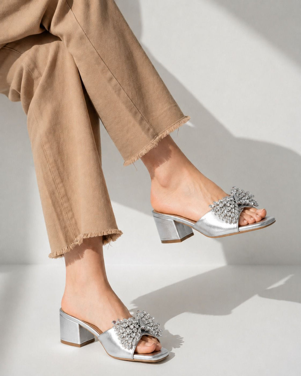 Jewel Bloom Mules Inayat Shoes