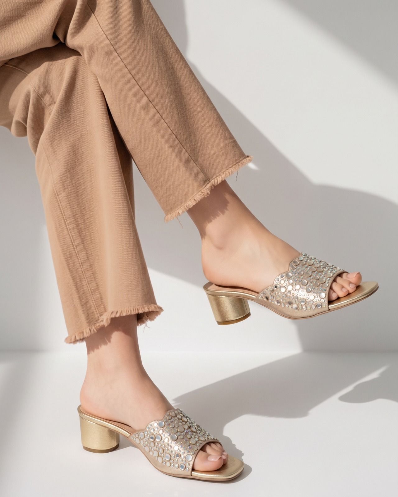 Stardust Studded Mules Inayat Shoes