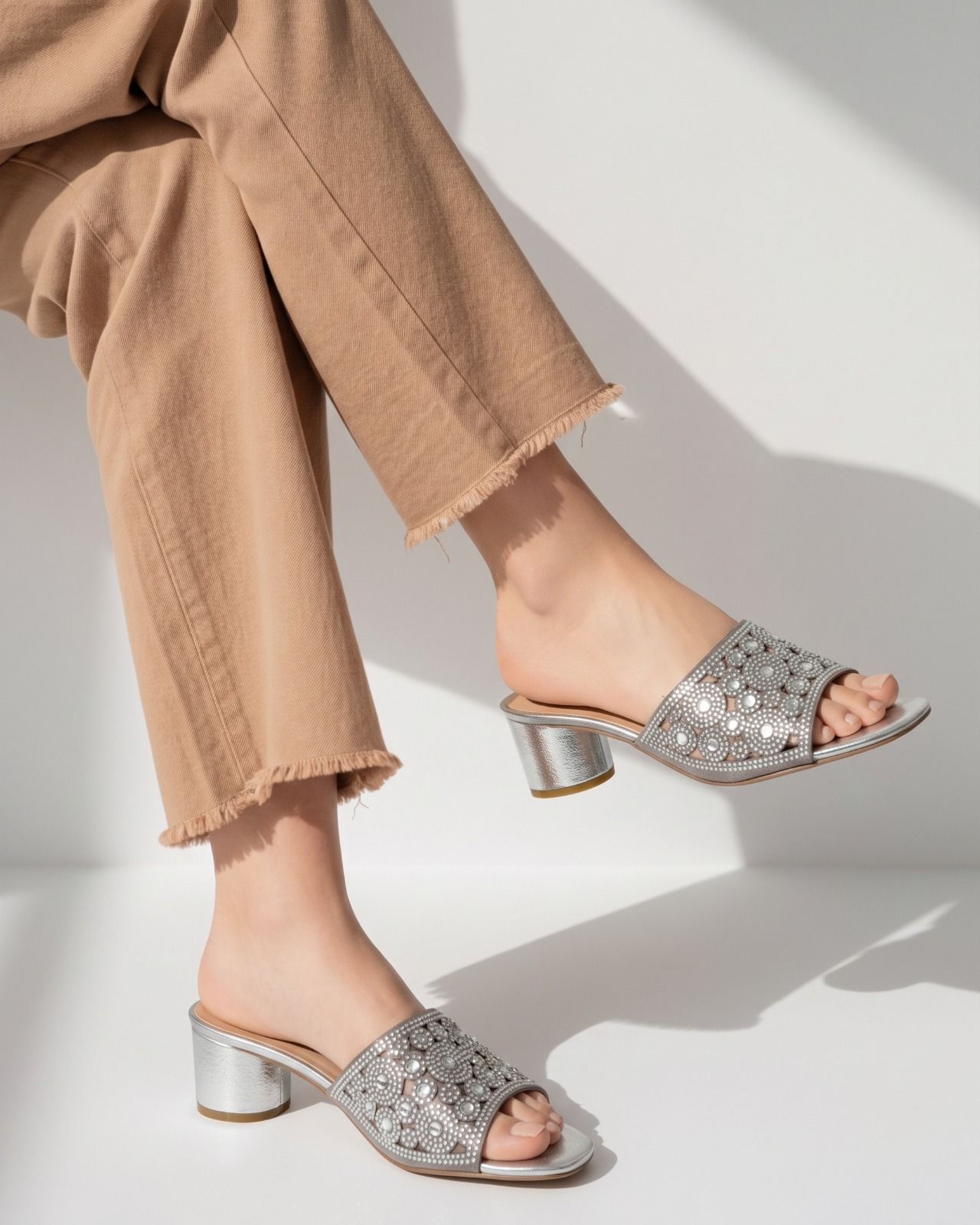Floral Sphere Mules Inayat Shoes