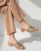 Floral Sphere Mules Inayat Shoes