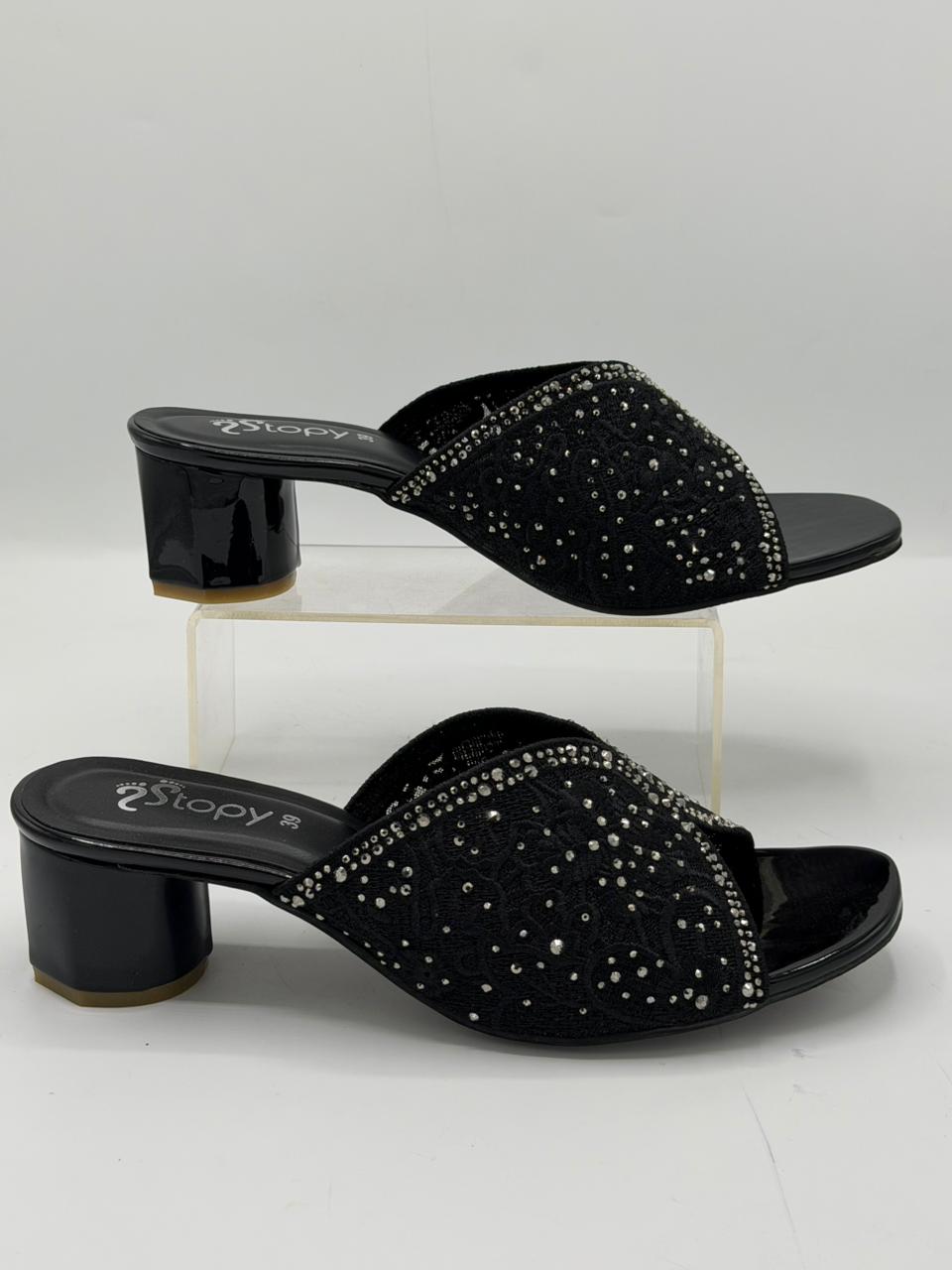 Embroidered Block Mule Inayat Shoes