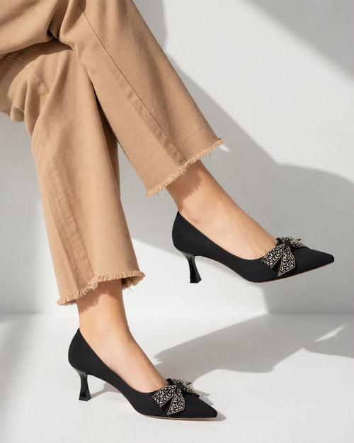 Beaded Bow Pump Inayat Shoes