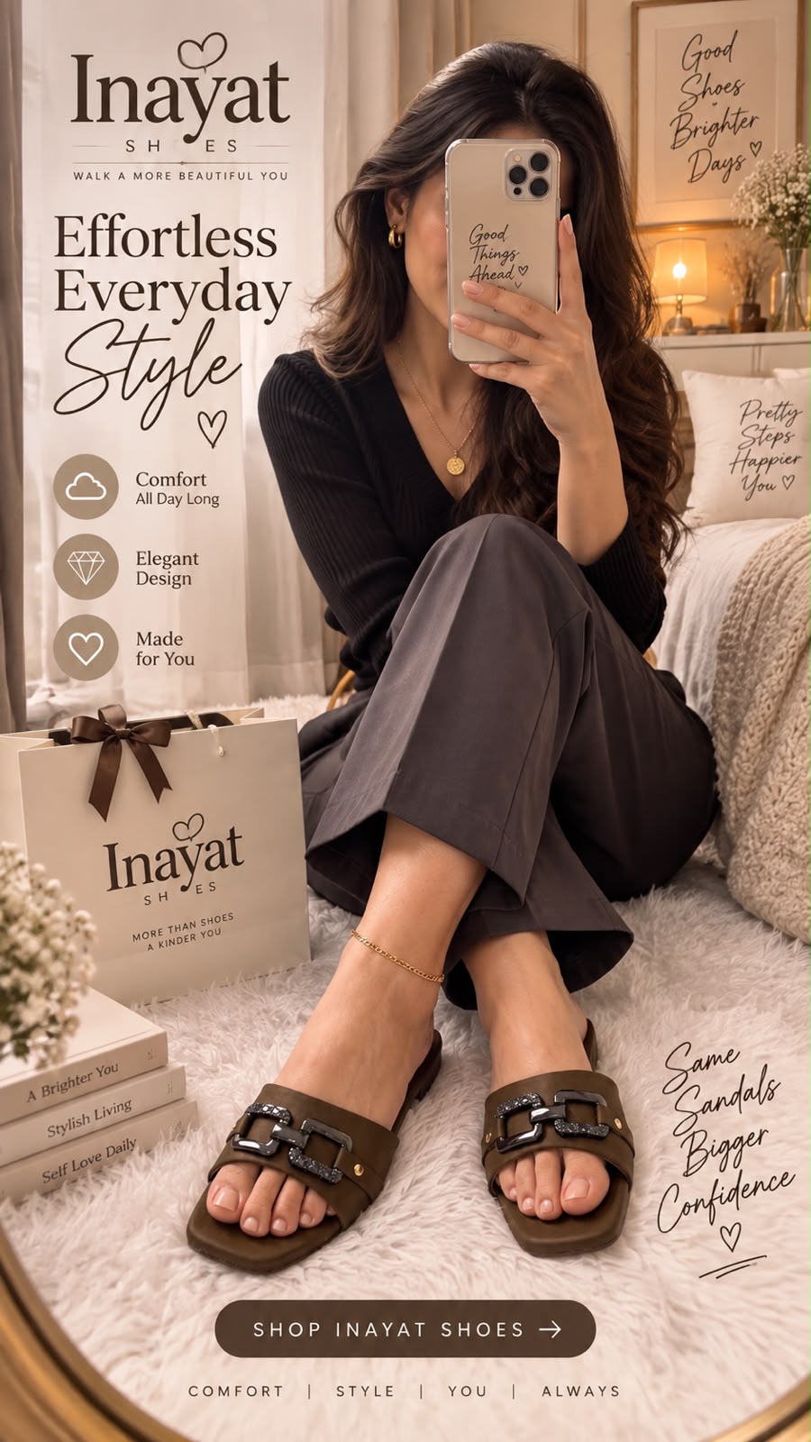 Buckle Luxe Slides Inayat Shoes