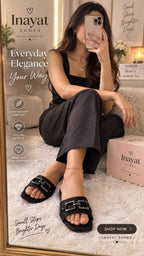 Buckle Luxe Slides Inayat Shoes