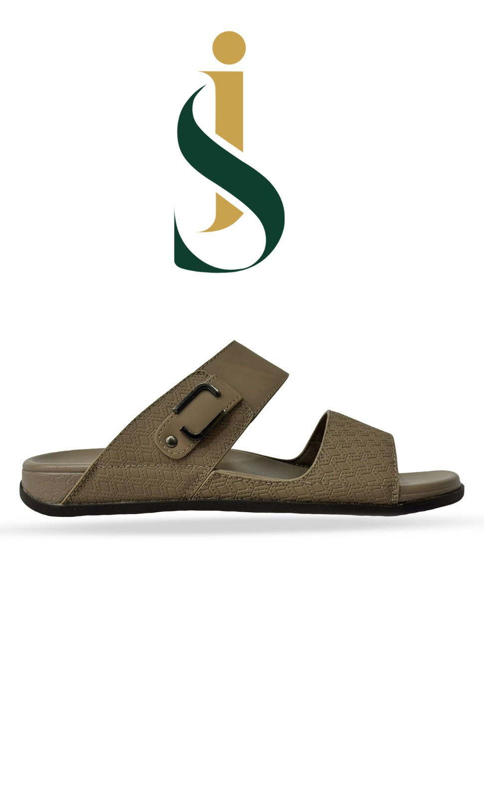 Low-block heel and non-slip sole construction of Inayat Shoes formal slip-ons.