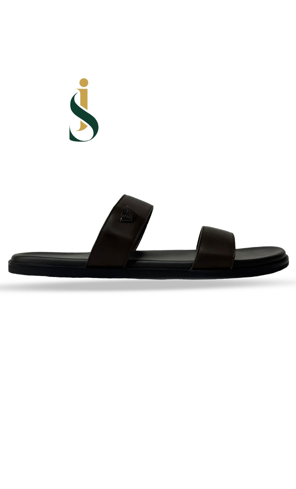 Overhead view of the intricate traditional gold embroidery on Inayat Shoes slip-on footwear.