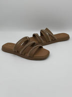 Embellished Triple Strap Slides