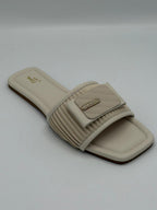 Elegant Ribbed Buckle Slides