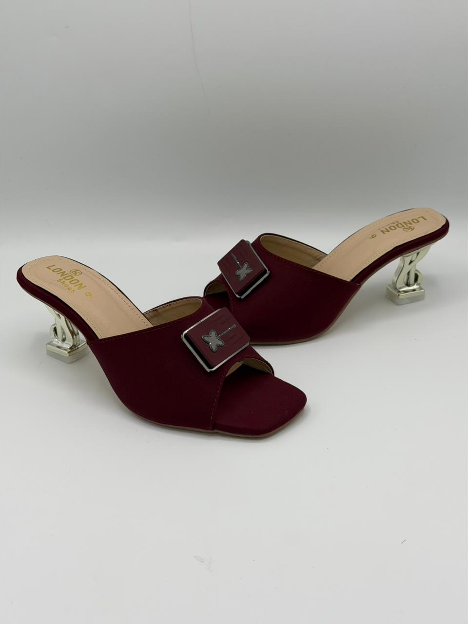 Metallic Criss-Cross Slide Sandals