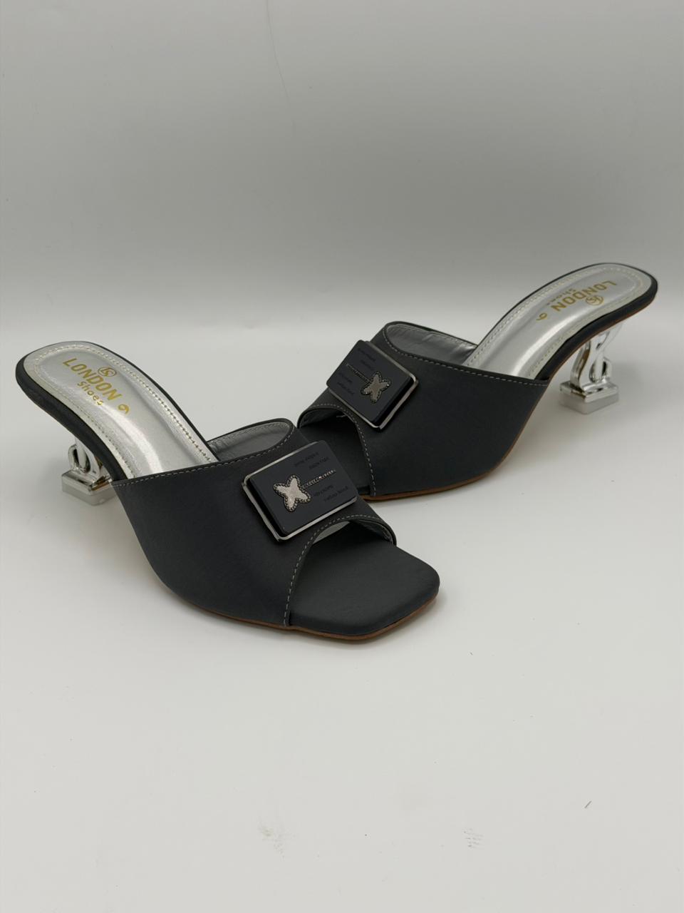 Metallic Criss-Cross Slide Sandals