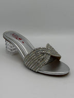 Crystal Braided Clear Heels
