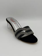 Crystal Braided Clear Heels
