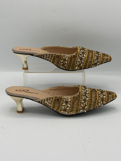 Crystal Mule Heels Inayat Shoes