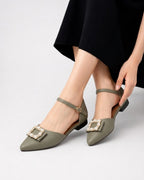 Pearl Buckle Flat Inayat Shoes
