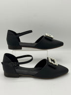 Pearl Buckle Flat Inayat Shoes