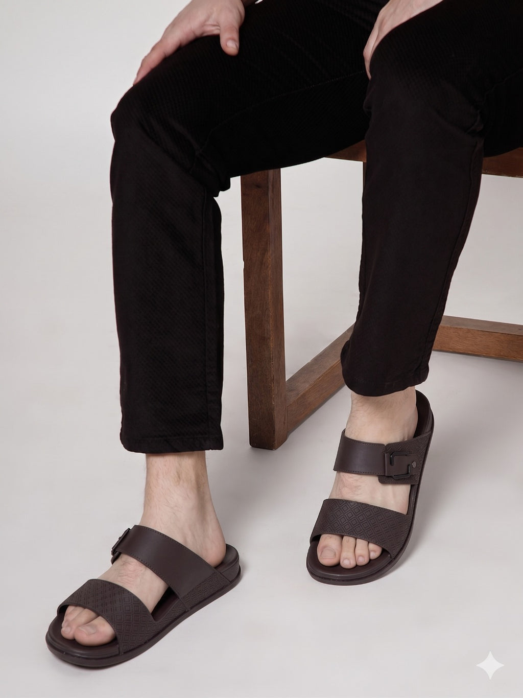 Dual Strap Buckle Sandals