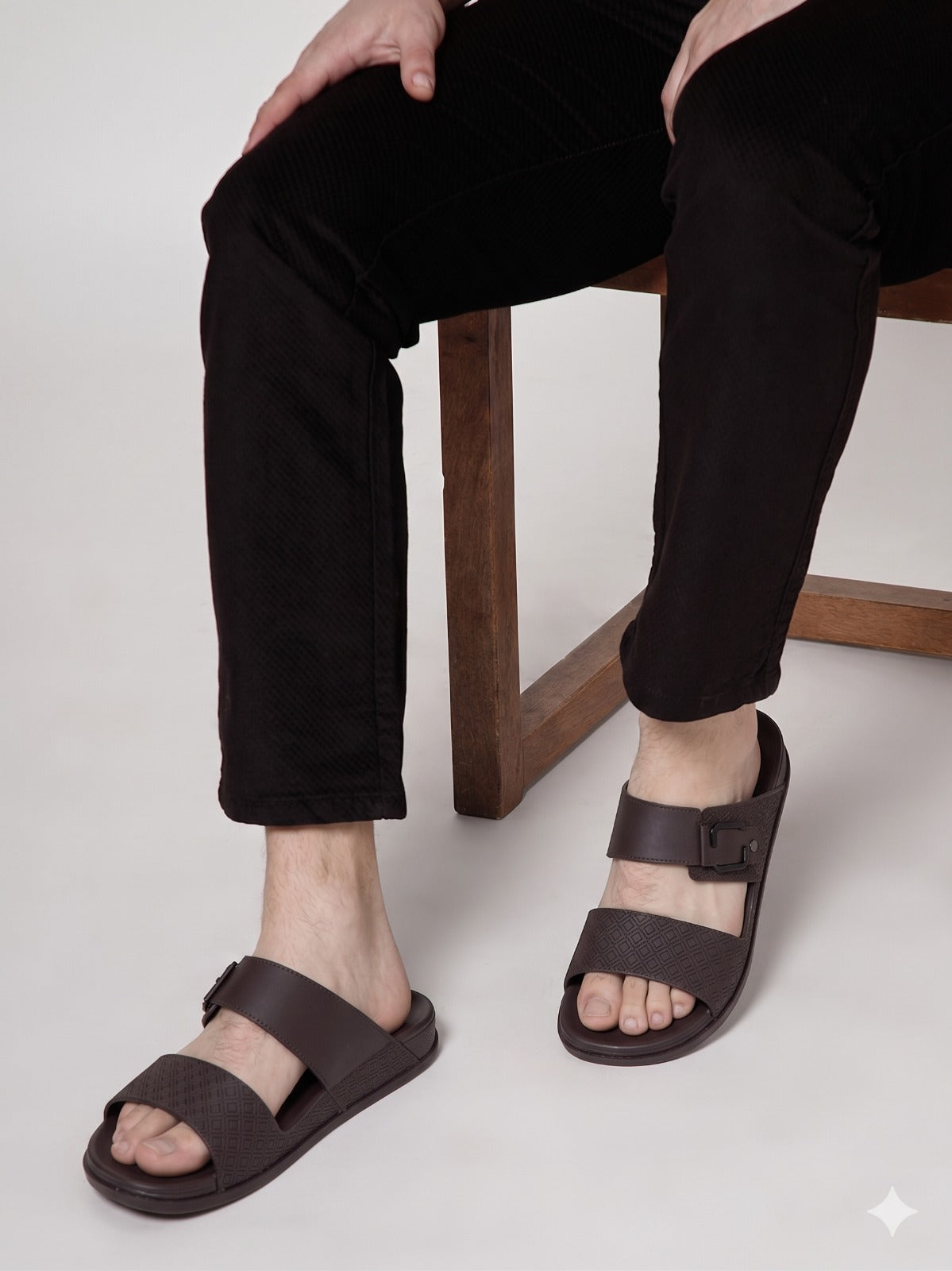 Dual Strap Buckle Sandals